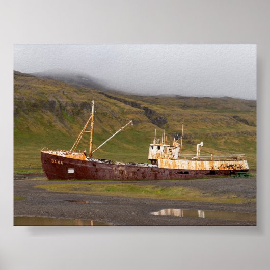 Gardar BA 64 scheepswrak Poster (Voorkant)