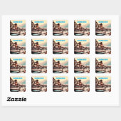 Gardasee Italien Vierkante Sticker (Vel)