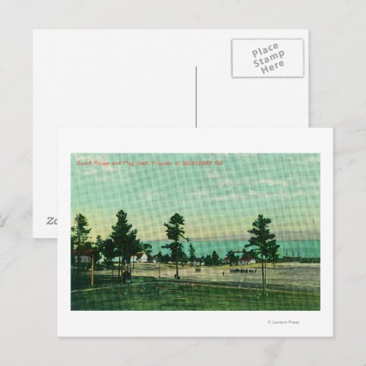 Garde House, Uitzicht Vlag bij Presidio Briefkaart (Voorkant / Achterkant)