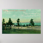 Garde House, Uitzicht Vlag bij Presidio Poster (Voorkant)