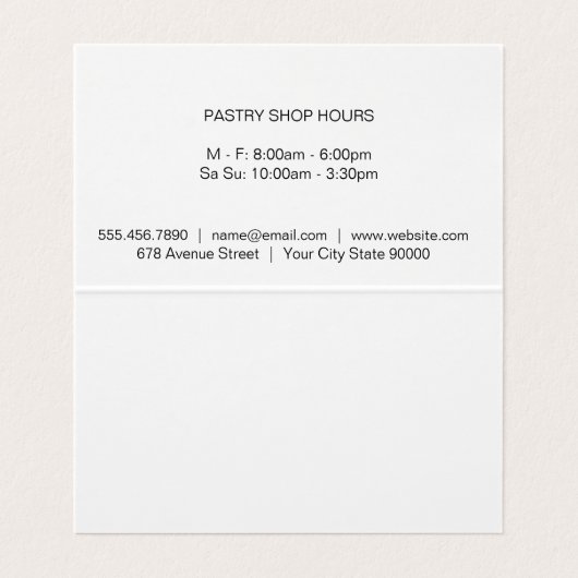 garde-manger chef visitekaartje (Binnenkant ongevouwen)