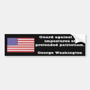 Garde tegen de verdenking van vermeende patrioti bumpersticker