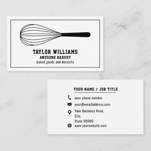 Gardebakkerij Bakkerij Bakker Gebakken Gebakwaren Visitekaartje (Voorkant / Achterkant)