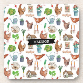 Gardeerpatroon voor boerderijen in de openlucht bier onderzetter