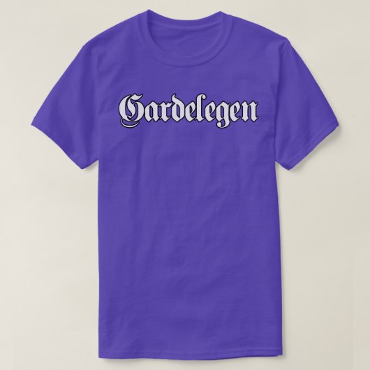 Gardelegen geschreven met gotisch lettertype t-shirt (Design voorkant)