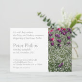 Garden 1 Memorial Funeral Announement Kaart (Staand voorkant)