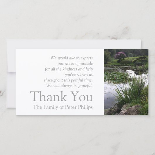 Garden 2 Vreedzame sympathie voor het feest 2 Bedankkaart (Voorkant)