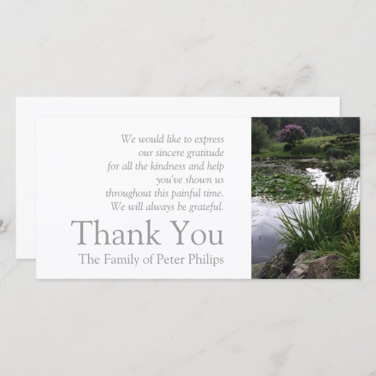 Garden 2 Vreedzame sympathie voor het feest 2 Bedankkaart (Voorkant / Achterkant)