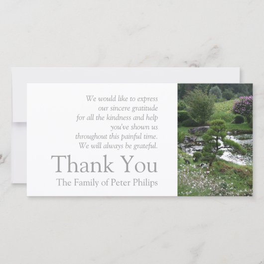 Garden 3 met sympathie voor katten 2 bedankkaart (Voorkant)