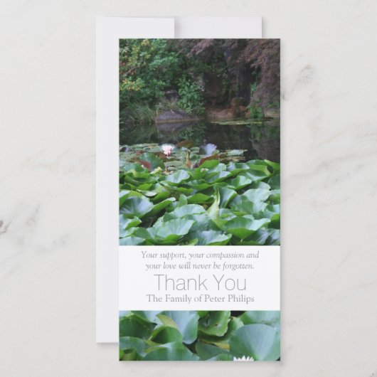 Garden 5 Lotus Sympathie Bedankkaart (Voorkant)