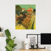Garden achter een huis. Vincent van Gogh. Poster (Thuiskantoor)