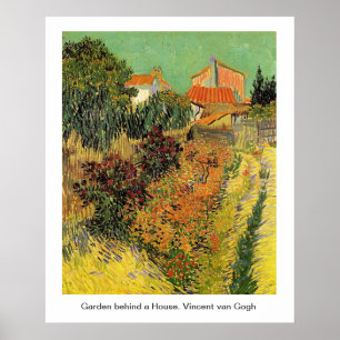 Garden achter een huis. Vincent van Gogh. Poster