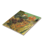 Garden achter een huis. Vincent van Gogh. Tegeltje (Zijkant)
