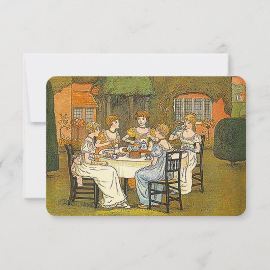 Garden Aftermiddag Hoge Tea Vrouwen Uitnodiging (Voorkant)