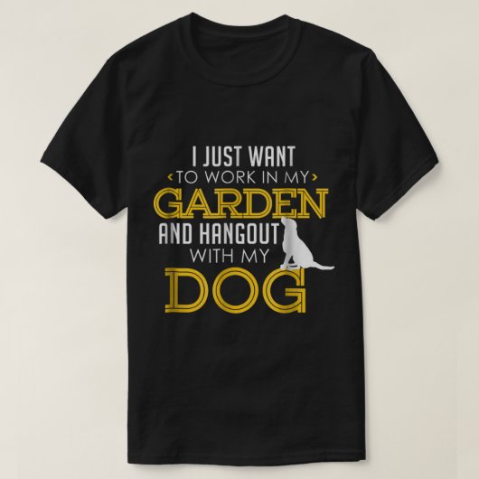 Garden and Dog Lover Funny Design T-shirt (Design voorkant)