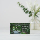 Garden Arbor Walkway Business Card Template Visitekaartje (Staand voorkant)