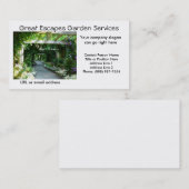 Garden Arbor Walkway Business Card Template Visitekaartje (Voorkant / Achterkant)