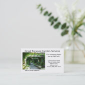 Garden Arbor Walkway Business Card Template Visitekaartje (Staand voorkant)