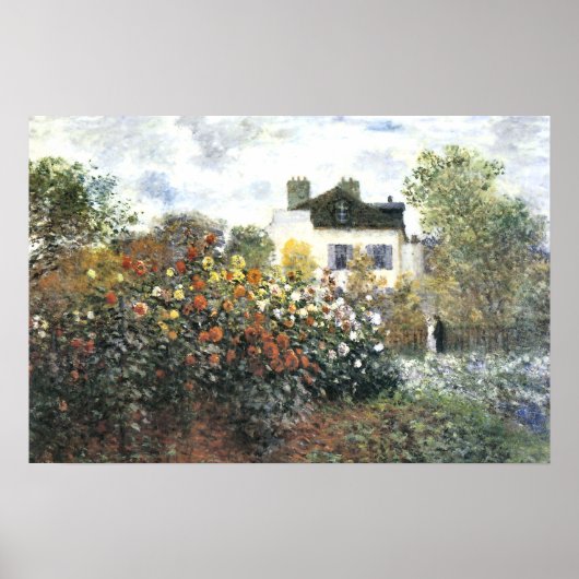Garden at Argenteuil, Monet, Fine Art Poster (Voorkant)