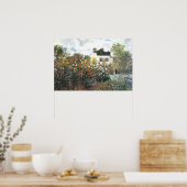 Garden at Argenteuil, Monet, Fine Art Poster (Keuken)