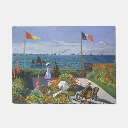 Garden At Saint Adresse Painting By Claude Monet Deurmat (Voorkant)