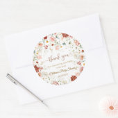 Garden Baby Bloom Baby shower  Ronde Sticker (Envelop)