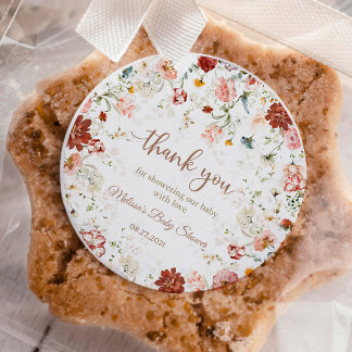 Garden Baby Bloom Baby shower  Ronde Sticker