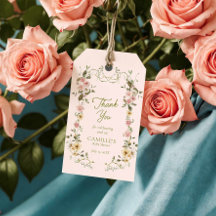 Garden Baby in Bloom Baby shower Dank u label