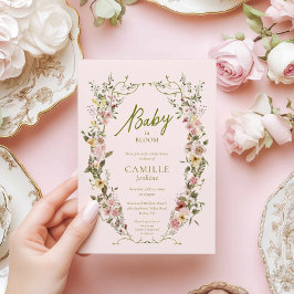 Garden Baby in Bloom Baby shower Invitation Kaart