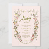 Garden Baby in Bloom Baby shower Invitation Kaart (Voorkant)