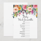 Garden Baby shower Game w antwoord 5x7 formaat Kaart (Voorkant / Achterkant)