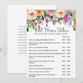 Garden Baby shower Game w antwoord terug 5x7 forma Kaart (Voorkant / Achterkant)