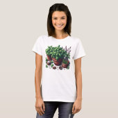 Garden Basil Herbs Plant Lady T-shirt (Voorkant volledig)
