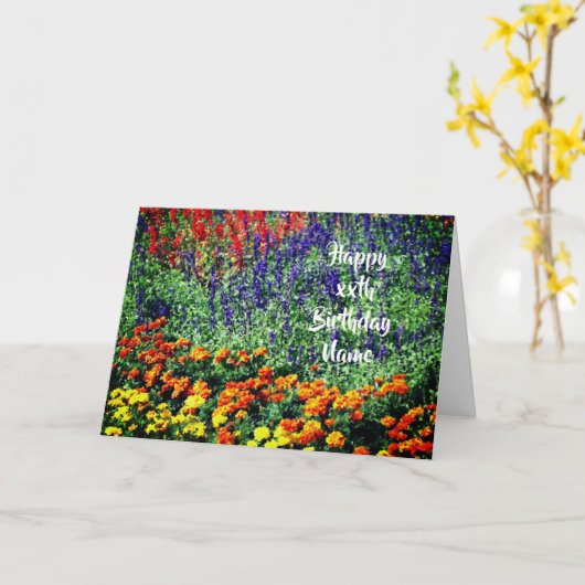 Garden Beauty Flower Art gepersonaliseerd op zater Kaart (Gele Bloem)