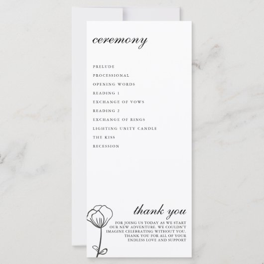 Garden Bee Ceremony Programma (Achterkant)