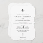 Garden Bee met details van de bruiloft Kaart (Voorkant / Achterkant)