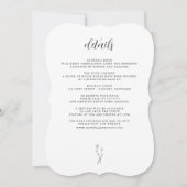 Garden Bee met details van de bruiloft Kaart (Achterkant)