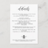 Garden Bee Wedding Informatiekaartje (Voorkant)