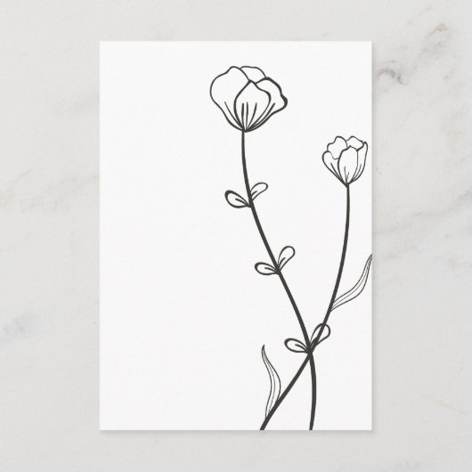 Garden Bee Wedding Informatiekaartje (Achterkant)