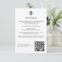 Garden Bee Wedding Informatiekaartje