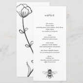 Garden Bee Wedding Menu (Voorkant / Achterkant)