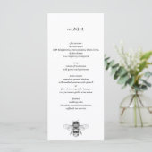 Garden Bee Wedding Menu (Staand voorkant)