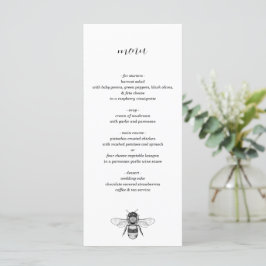 Garden Bee Wedding Menu