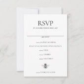 Garden Bee Wedding RSVP Kaartje (Voorkant)