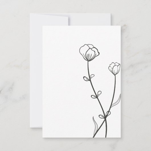 Garden Bee Wedding RSVP Kaartje (Achterkant)