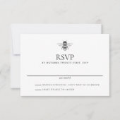 Garden Bee Wedding RSVP Kaartje (Voorkant)