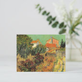 Garden Behind a House van Vincent van Gogh Briefkaart (Staand voorkant)