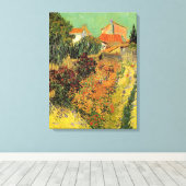 Garden Behind a House van Vincent van Gogh Canvas Afdruk (Insitu (Houten vloer))