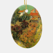 Garden Behind a House van Vincent van Gogh Keramisch Ornament (Achterkant)