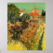 Garden Behind a House van Vincent van Gogh Poster (Voorkant)